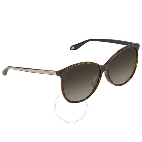 Givenchy Brown Gradient Butterfly Ladies Sunglasses 